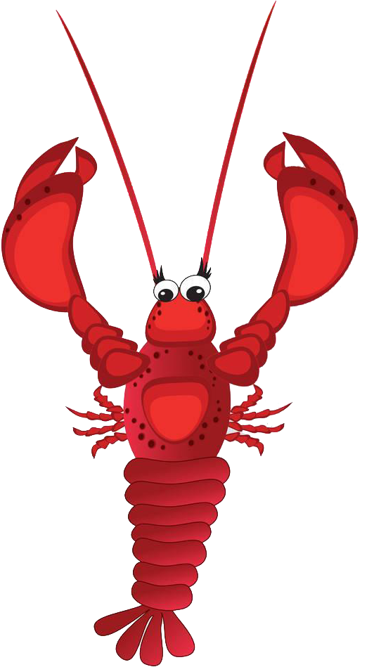 Cartoon Crayfish Illustration PNG Image