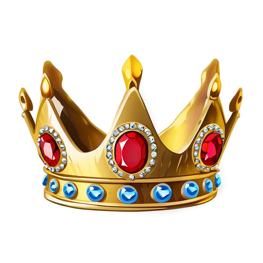 Cartoon Crown With Jewels Png Mlx21 PNG Image