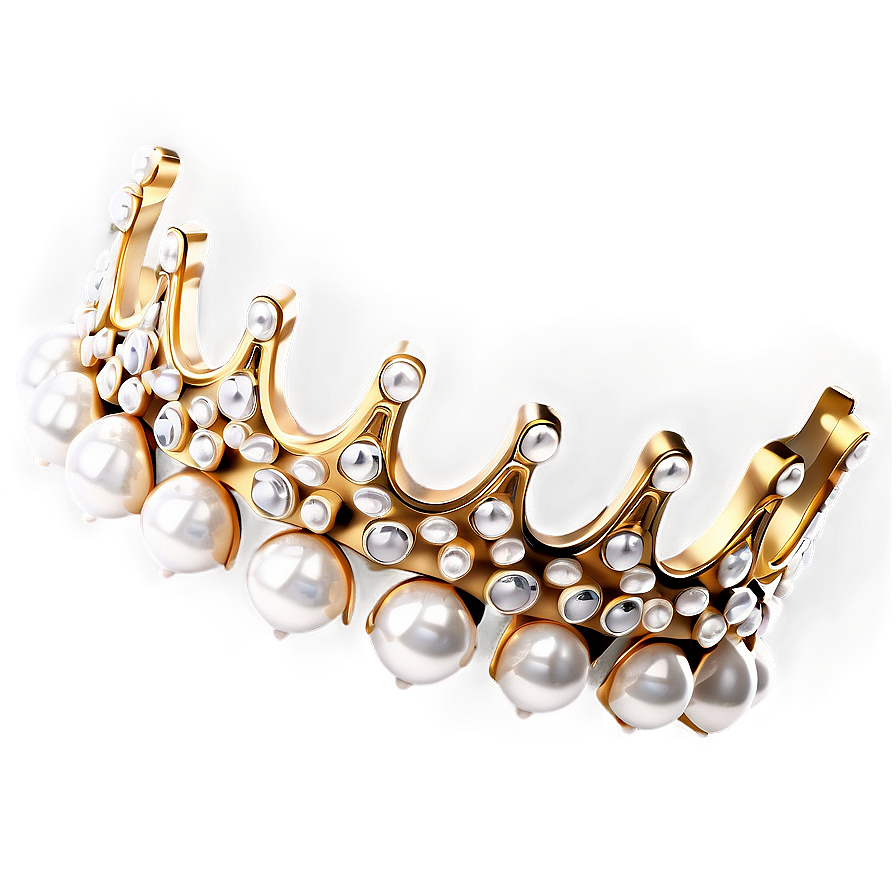 Cartoon Crown With Pearls Png Bfh PNG Image