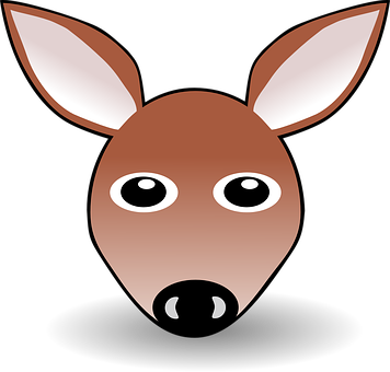 Cartoon_ Deer_ Face_ Vector PNG Image