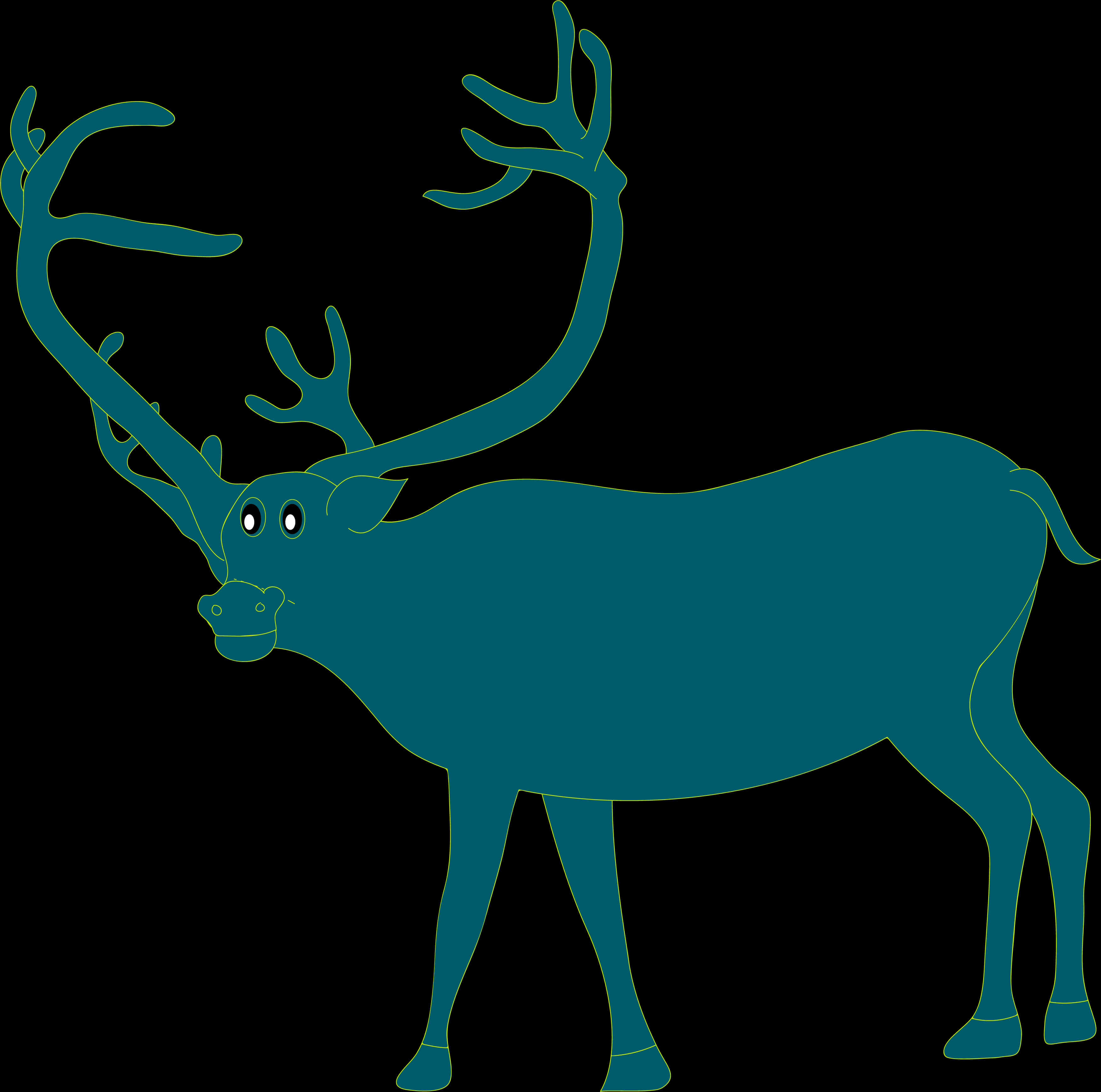 Cartoon Deer Vector Illustration PNG Image