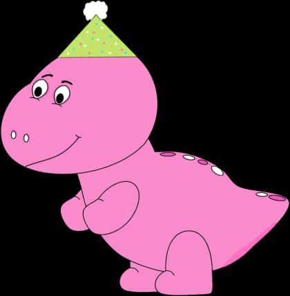 Cartoon Dinosaur Celebration PNG Image