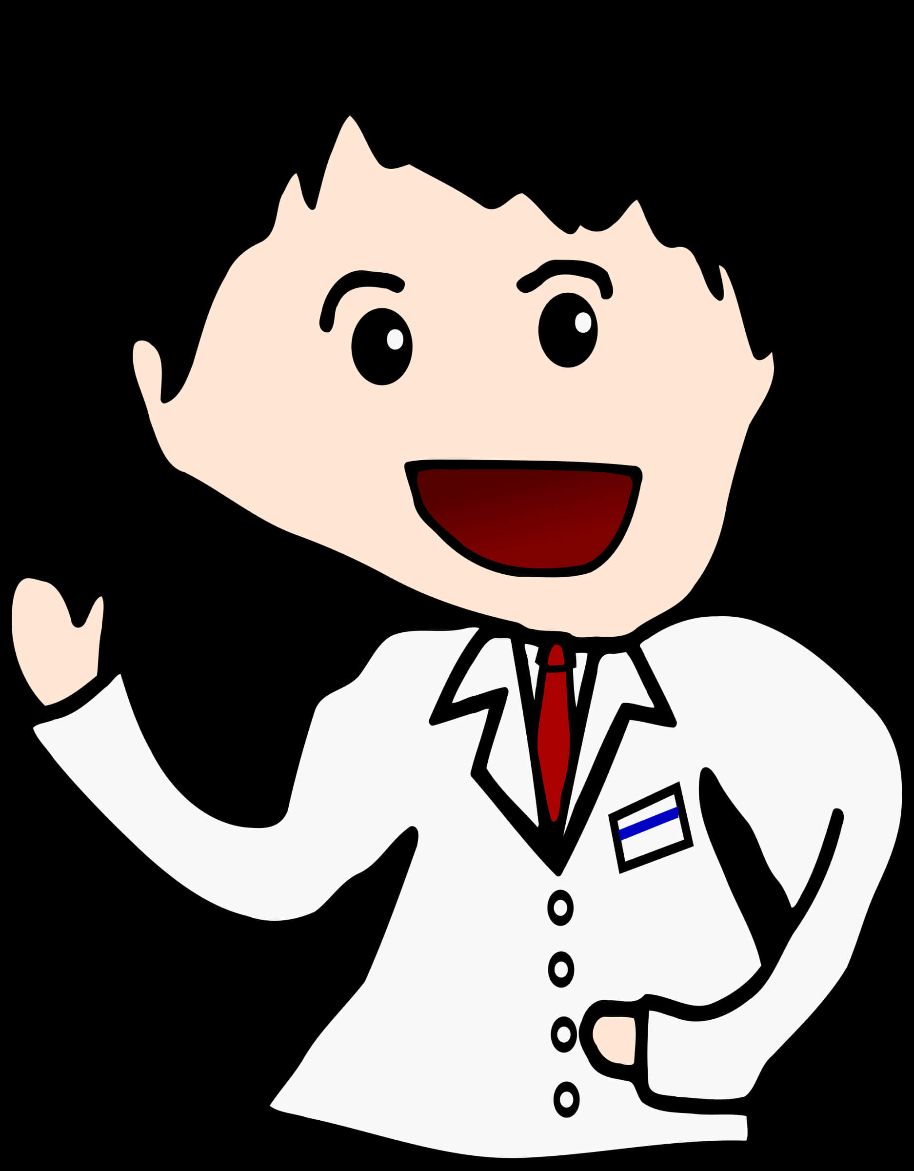 Cartoon Doctor Greeting PNG Image