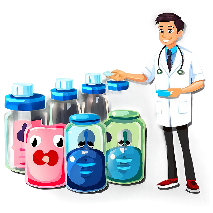 Cartoon Doctor With Medicine Png 06212024 PNG Image