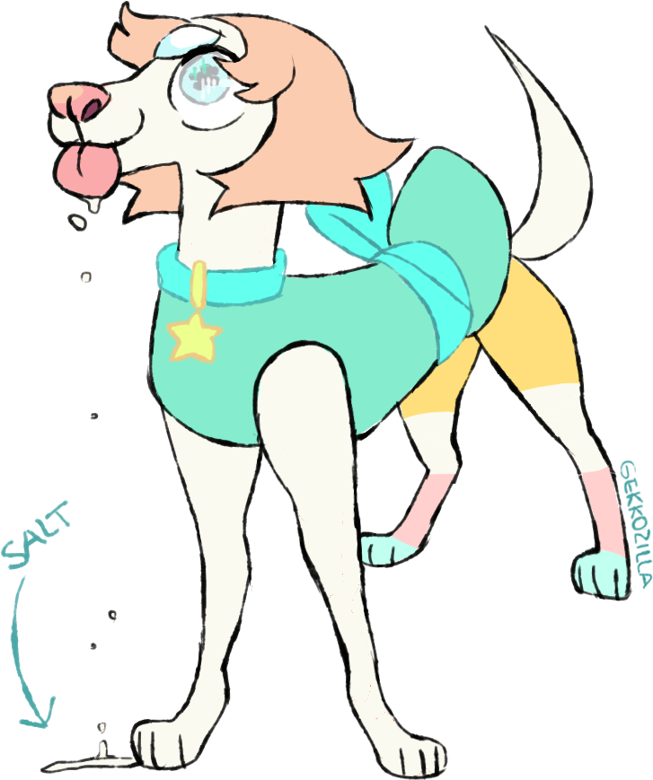 Cartoon Dog Drooling PNG Image