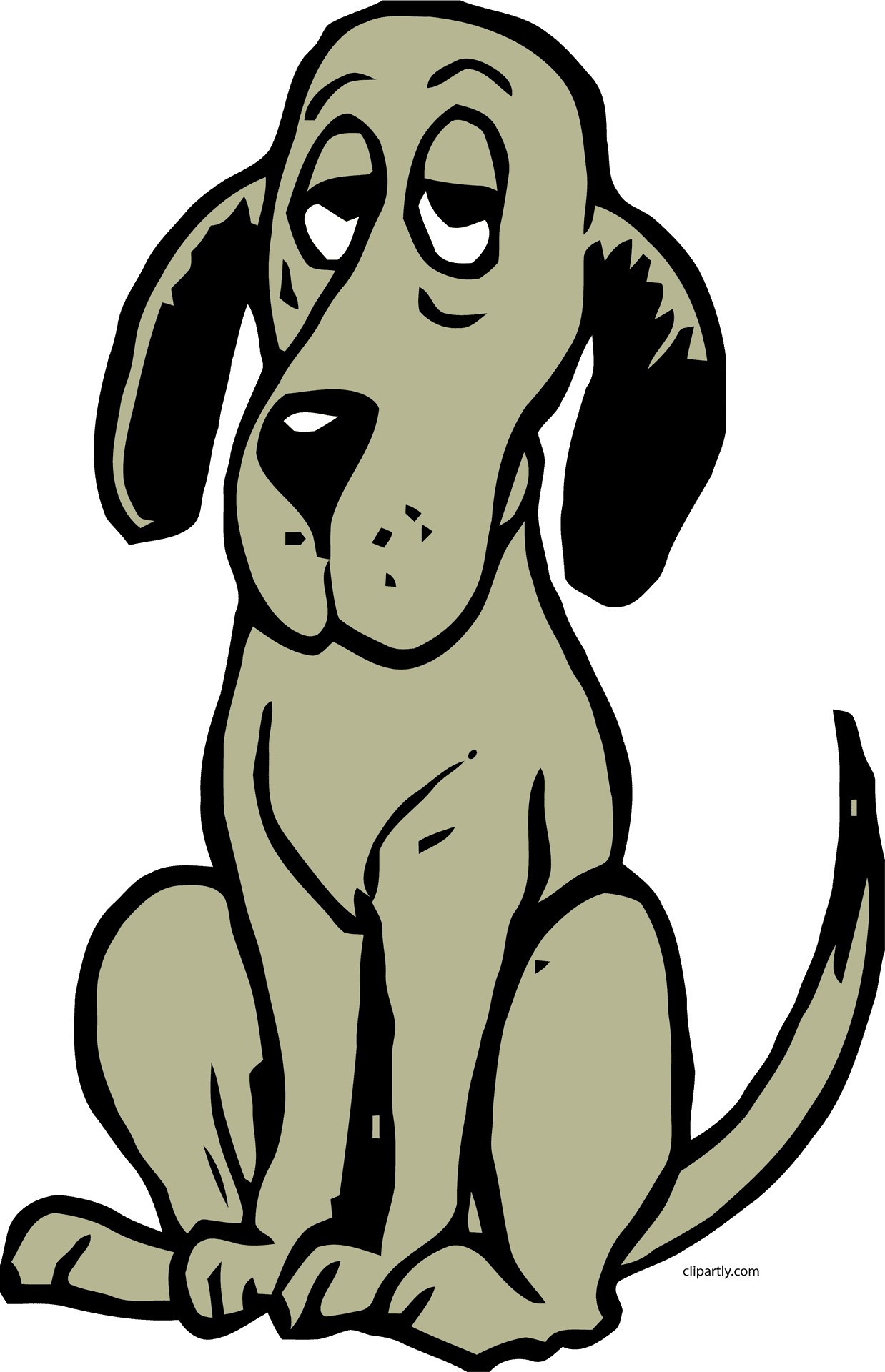 Cartoon Dog Looking Bored PNG Image