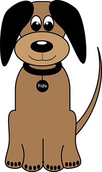 Cartoon Dog Named Fido PNG Image