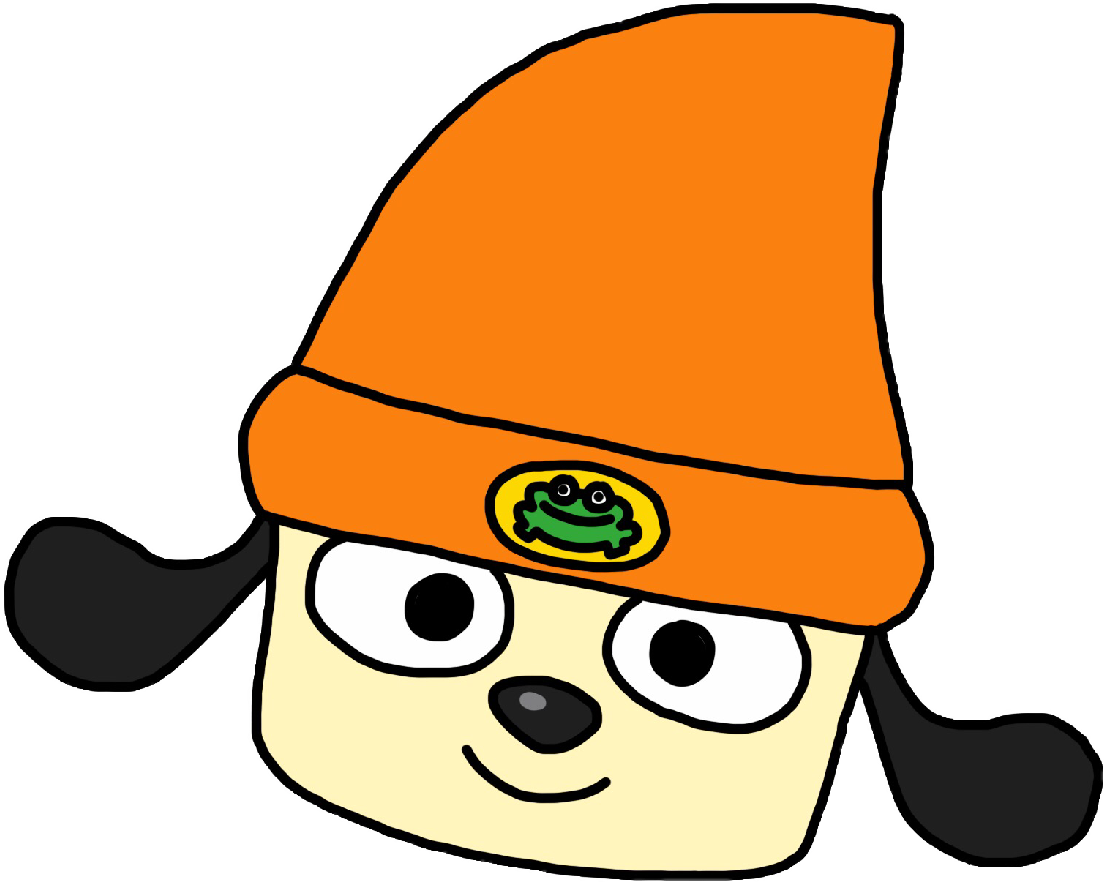 Cartoon Dogin Orange Hat PNG Image