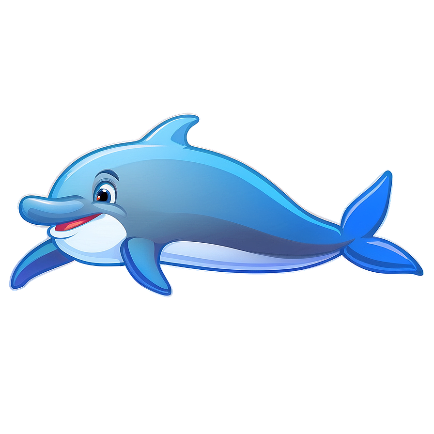 Cartoon Dolphin In Aquarium Png Cpm51 PNG Image