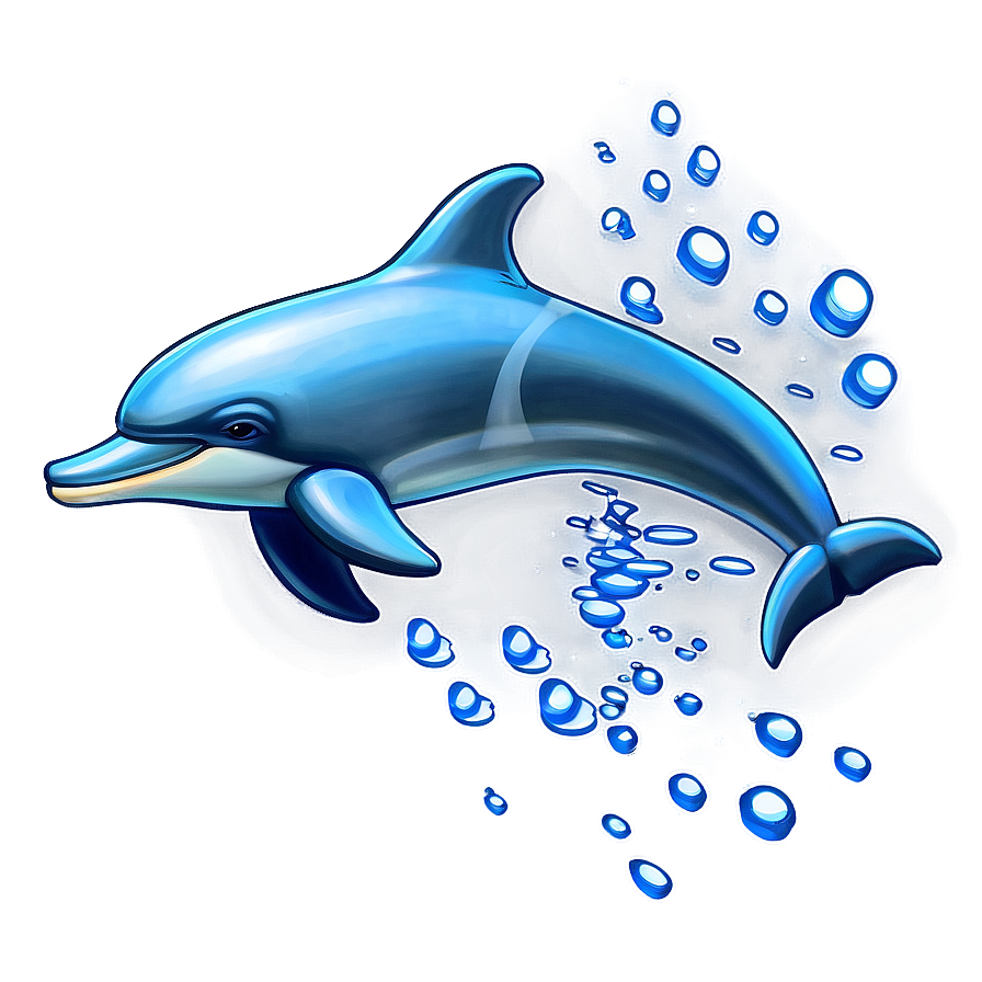 Cartoon Dolphin Splash Png Ljn PNG Image