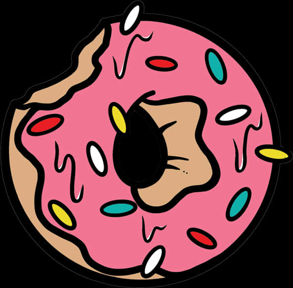 Cartoon Donut Illustration PNG Image