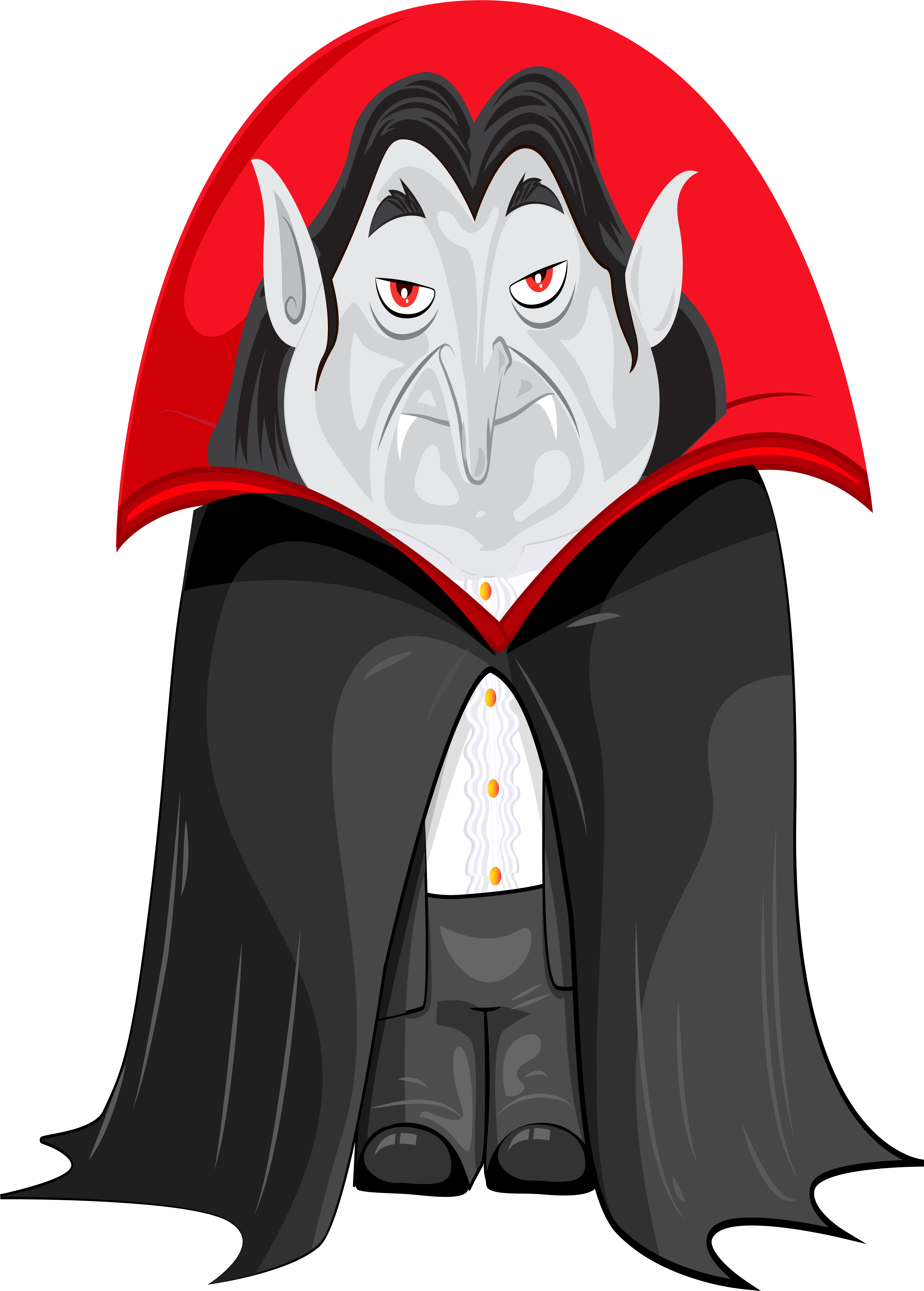 Cartoon Dracula Vampire Halloween PNG Image