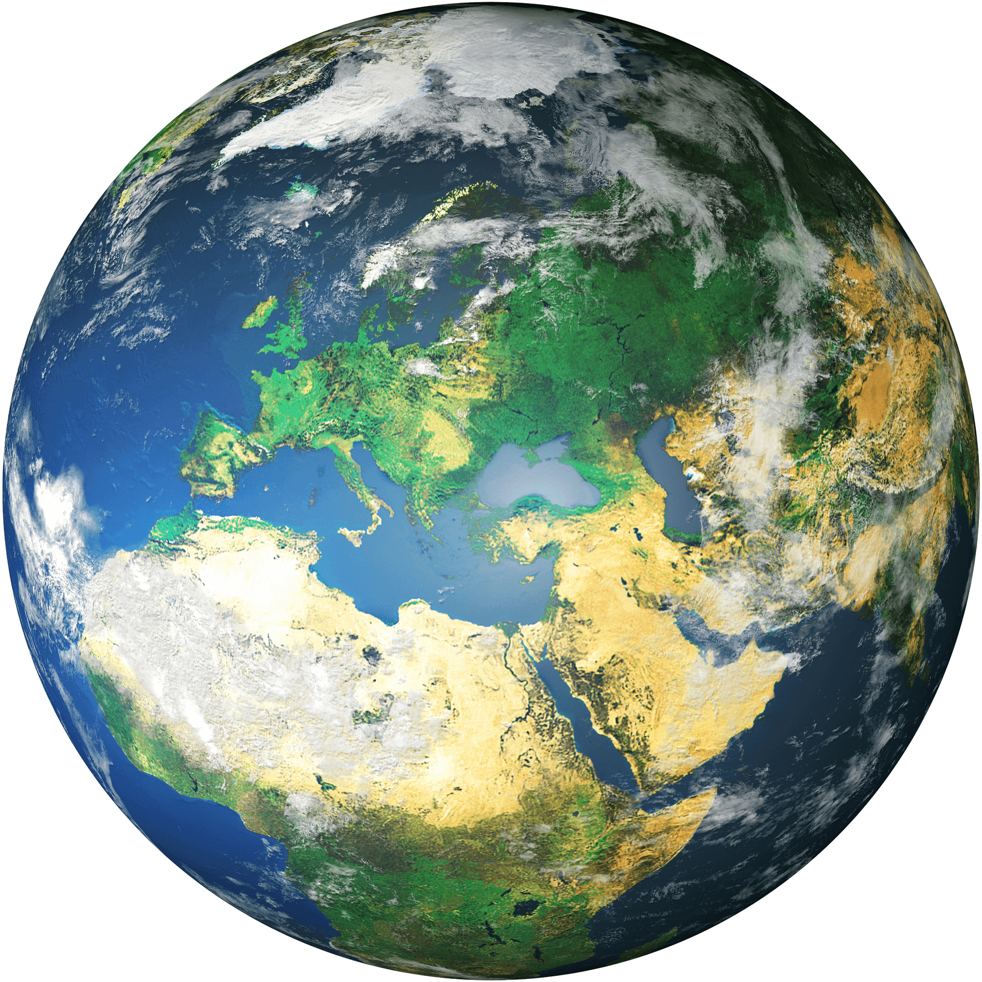 Cartoon Earth Global View PNG Image