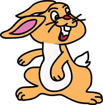 Cartoon Easter Bunny Graphic PNG Image