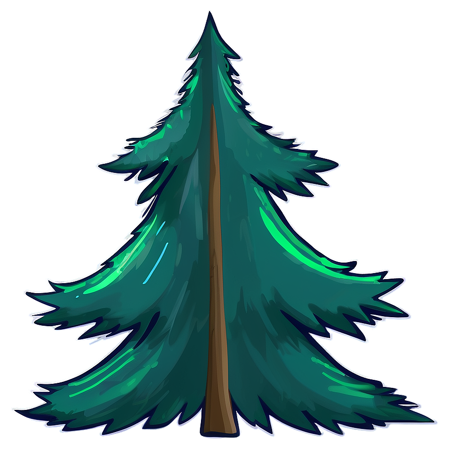 Cartoon Evergreen Tree Png 06212024 PNG Image