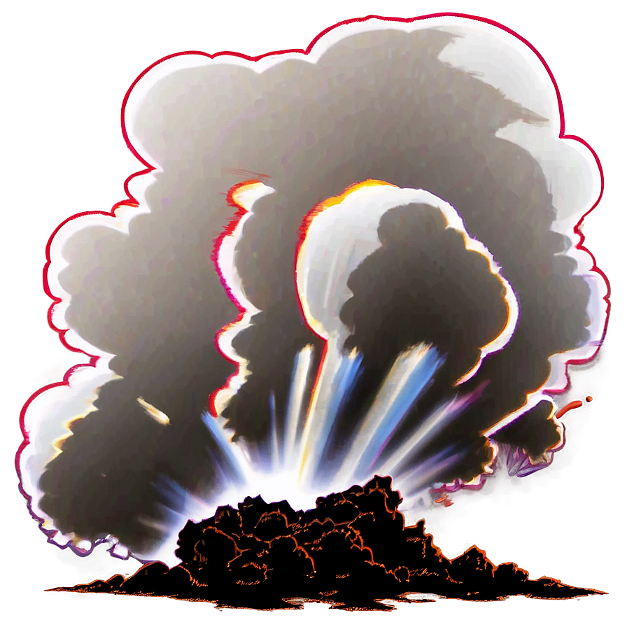 Cartoon Explosion Silhouette Png 3 PNG Image