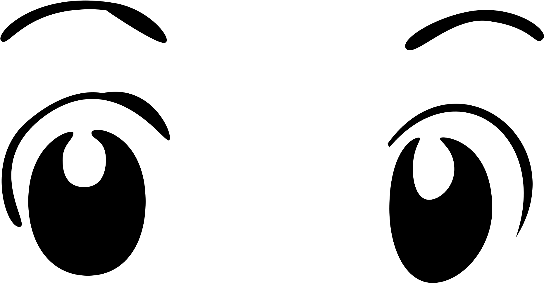 Cartoon Eyes Expression PNG Image