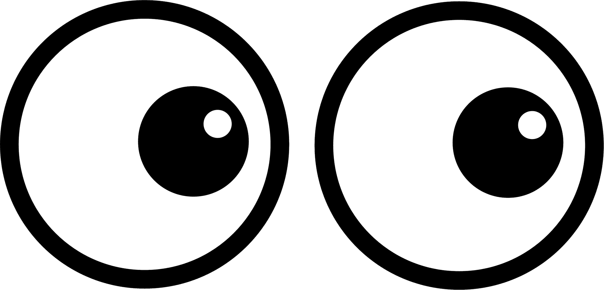 Cartoon Eyes Vector PNG Image