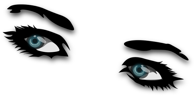 Cartoon Eyesin Darkness PNG Image