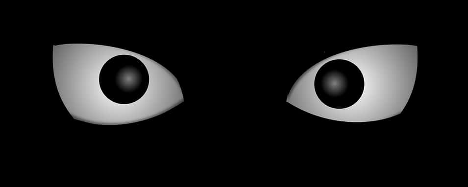 Cartoon Eyesin Darkness PNG Image