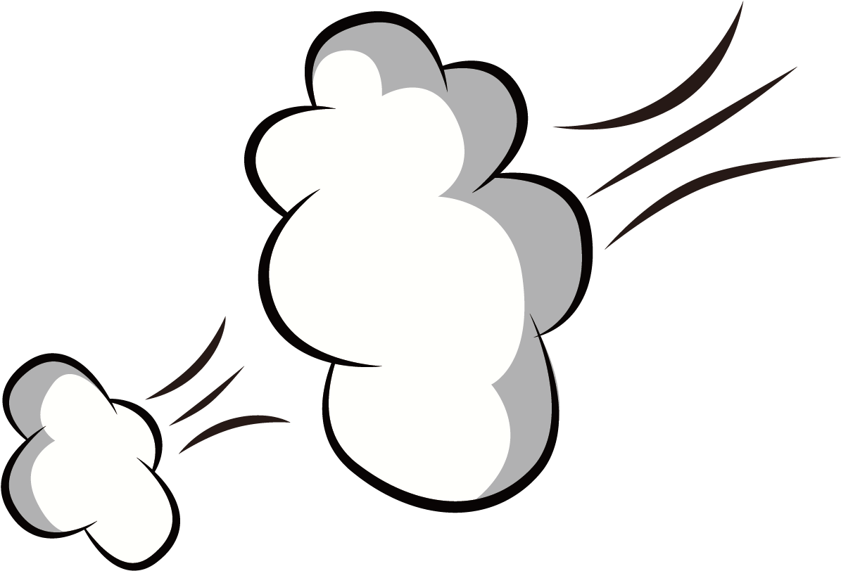 Cartoon Fart Clouds PNG Image