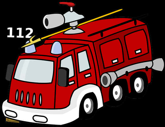 Cartoon Fire Engine112 PNG Image