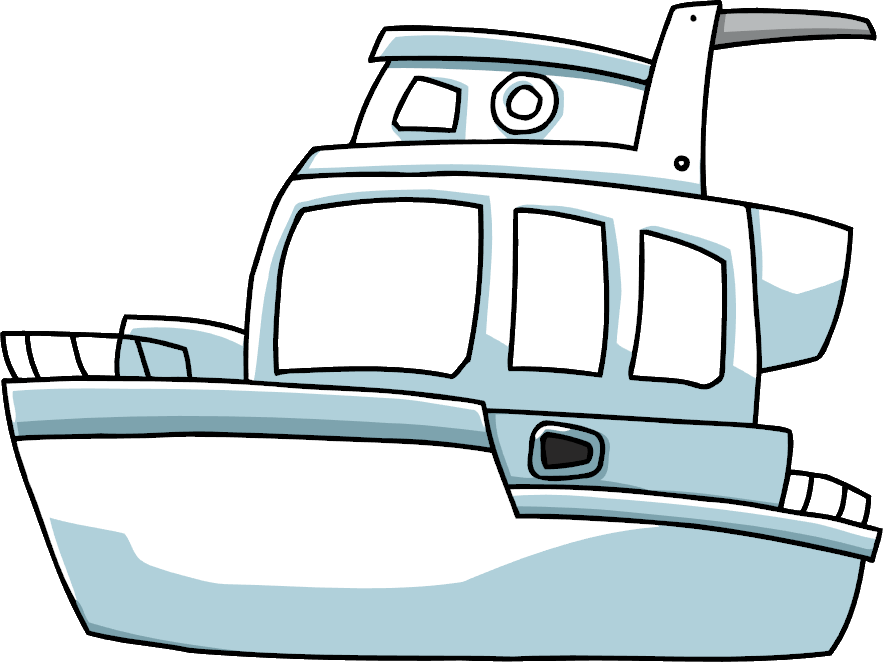 Cartoon Fishing Boat Illustration PNG Image