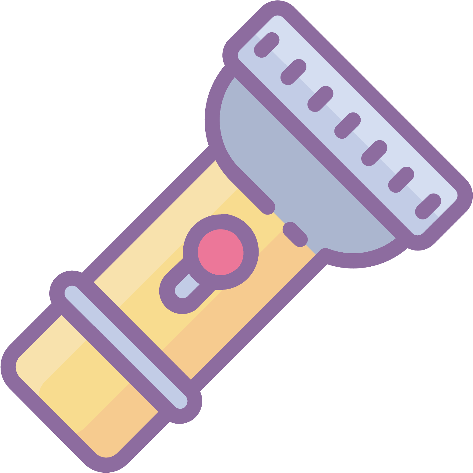 Cartoon Flashlight Icon PNG Image