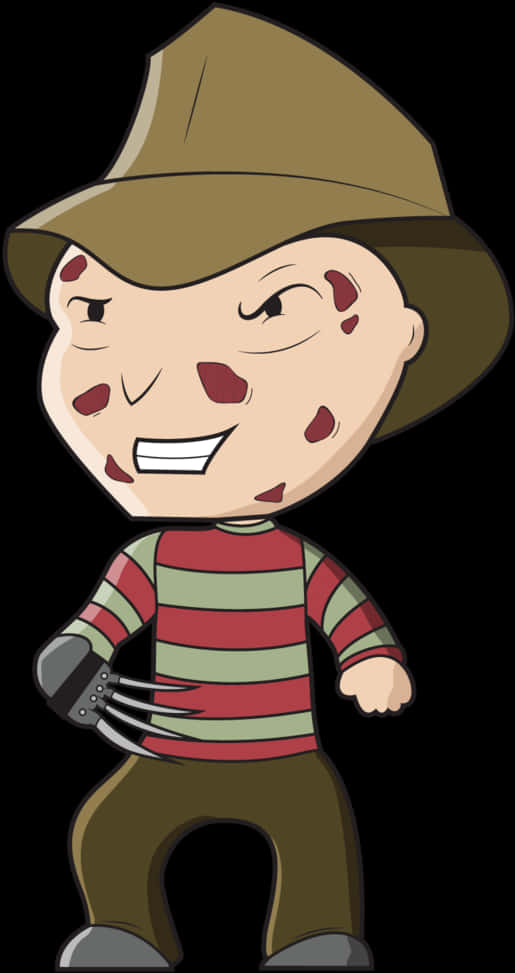 Cartoon Freddy Krueger Character PNG Image