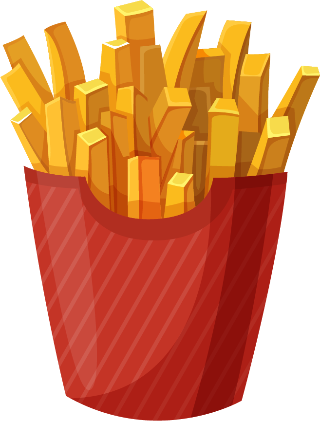 Cartoon French Fries Illustration PNG Image