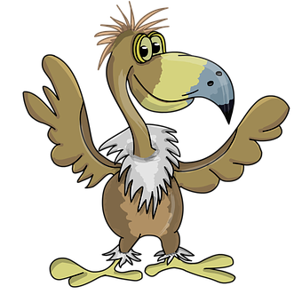 Cartoon Friendly Bird Character PNG Image