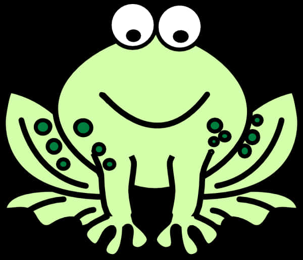 Cartoon Frog Illustration PNG Image