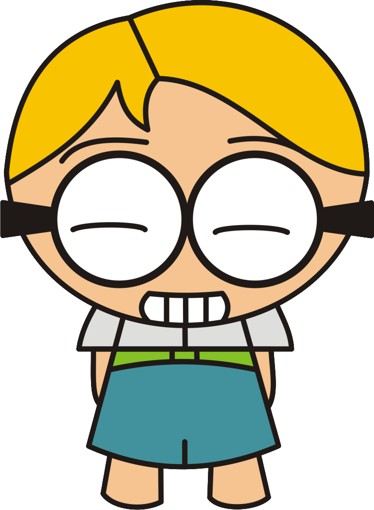 Cartoon Geek Character.png PNG Image