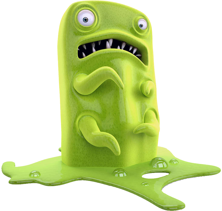 Cartoon Germ Character PNG Image