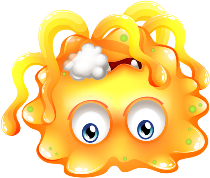 Cartoon Germ Character PNG Image