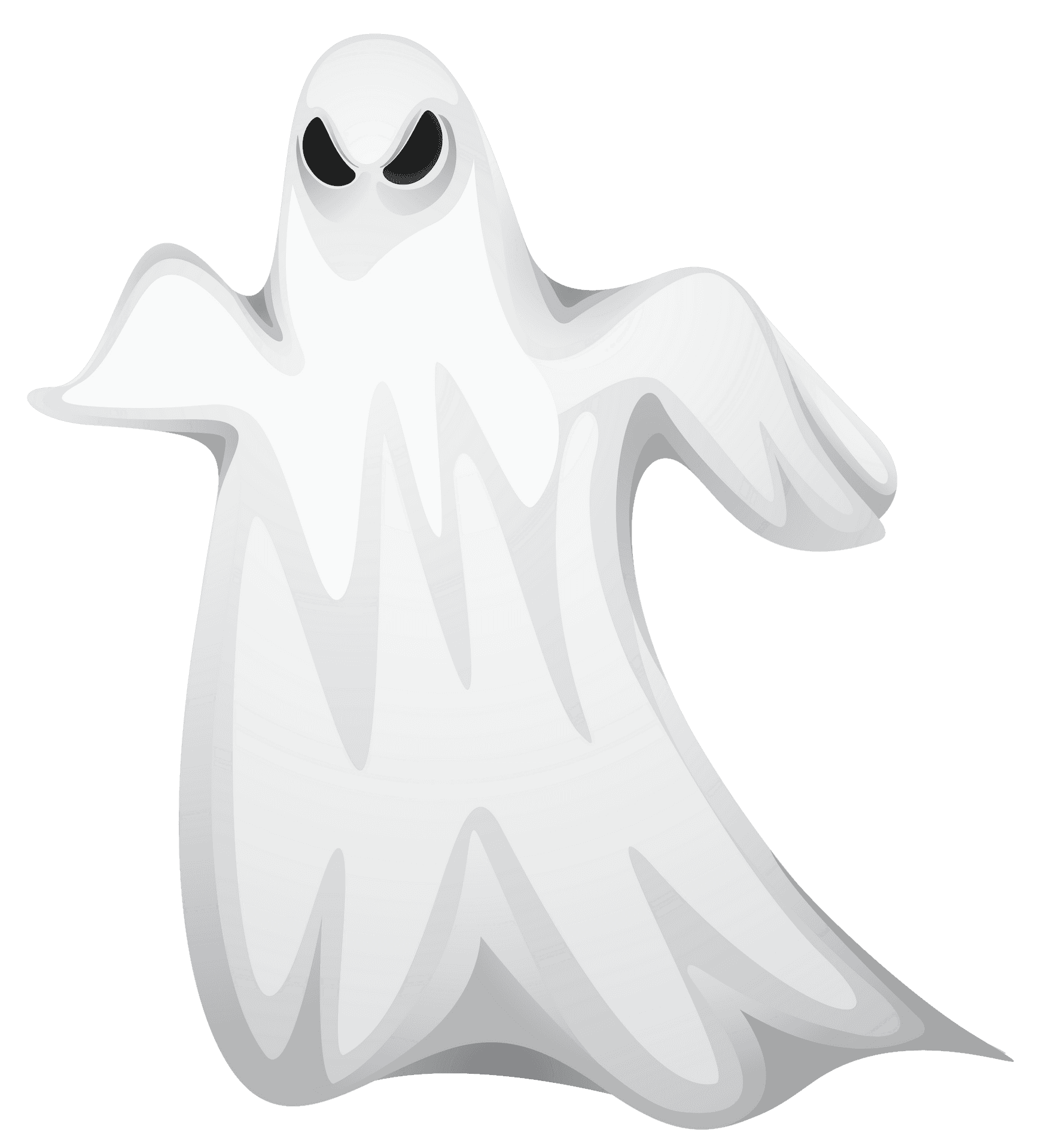 Cartoon Ghost Floating PNG Image