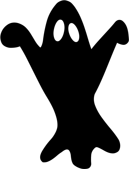 Cartoon Ghost Silhouette PNG Image