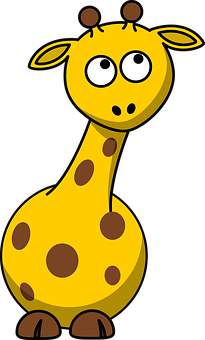 Cartoon Giraffe Character PNG Image