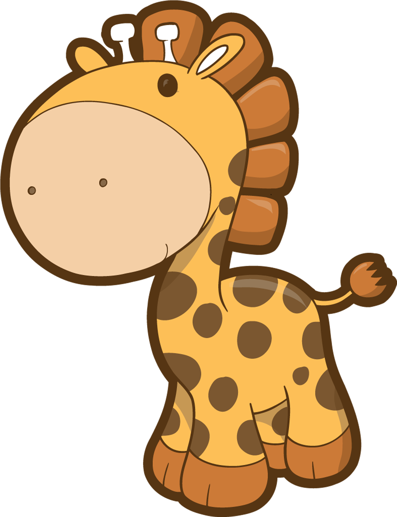 Cartoon Giraffe Illustration PNG Image