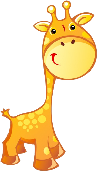 Cartoon Giraffe Standing PNG Image