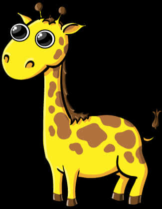 Cartoon Giraffe Standing PNG Image