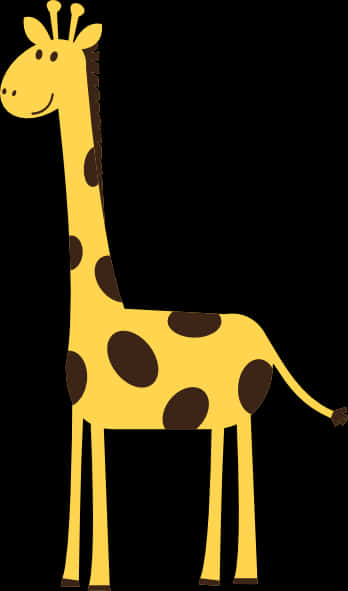 Cartoon Giraffe Standing PNG Image