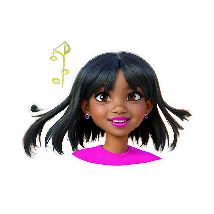 Cartoon Girl Hair Png Nkn PNG Image