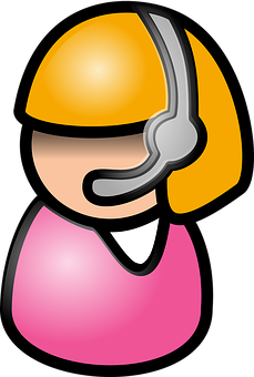 Cartoon Girlin Helmet PNG Image