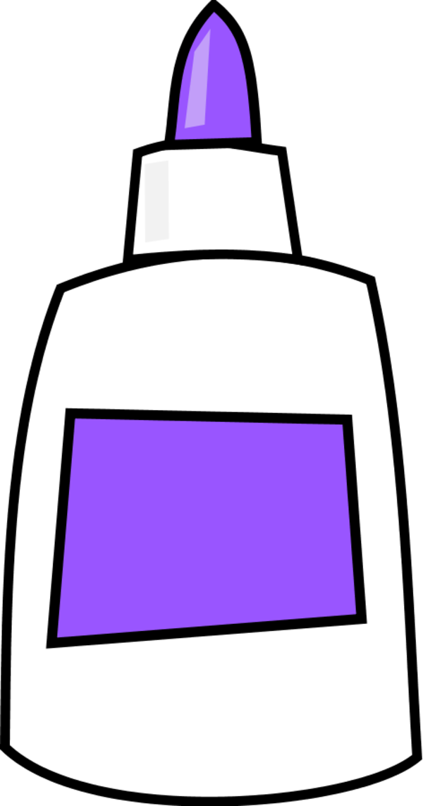 Cartoon Glue Bottle Graphic PNG Image