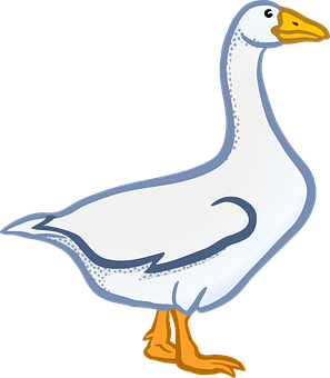 Cartoon Goose Illustration PNG Image