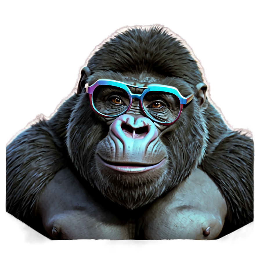 Cartoon Gorilla With Glasses Png 42 PNG Image