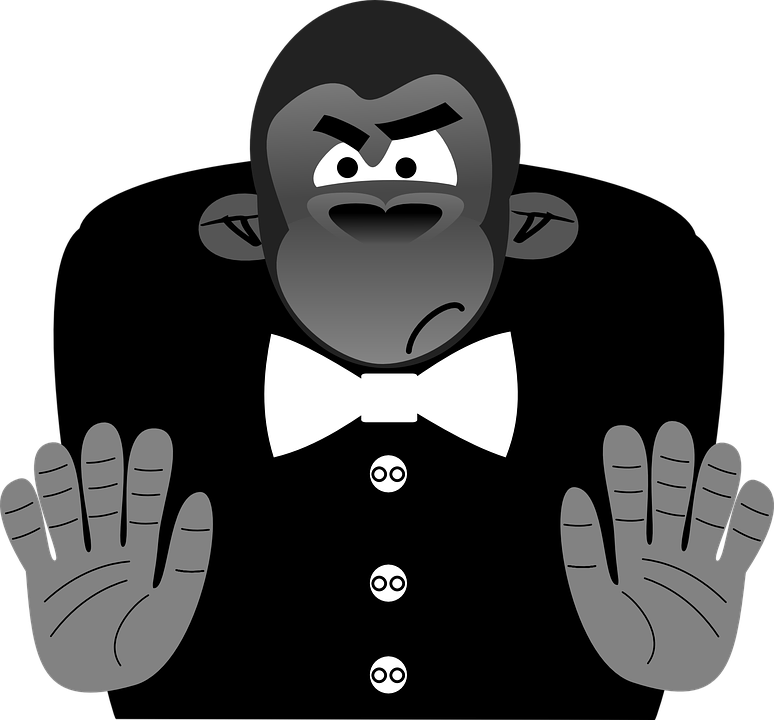 Cartoon Gorillain Tuxedo PNG Image