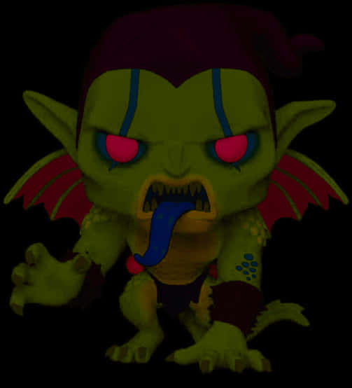 Cartoon Green Goblin Creature PNG Image