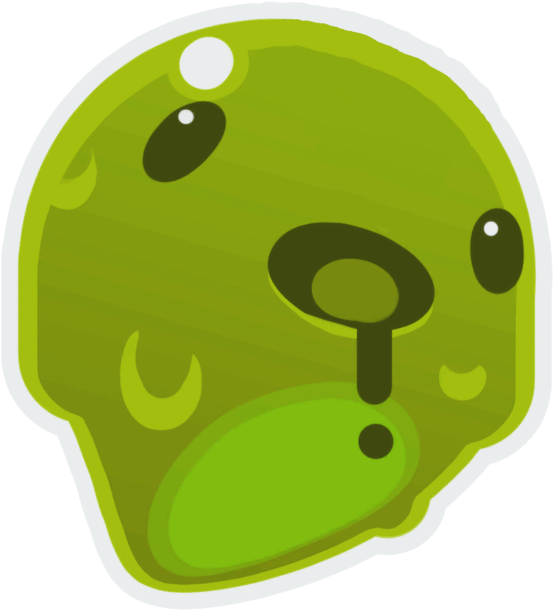 Cartoon Green Slime Sticker PNG Image